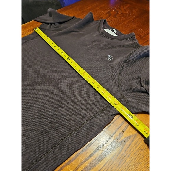 Abercrombie Mens Ribbed Knit Muscle Thermal Long Sleeve Shirt Brown XXL (A616) - Picture 4 of 8